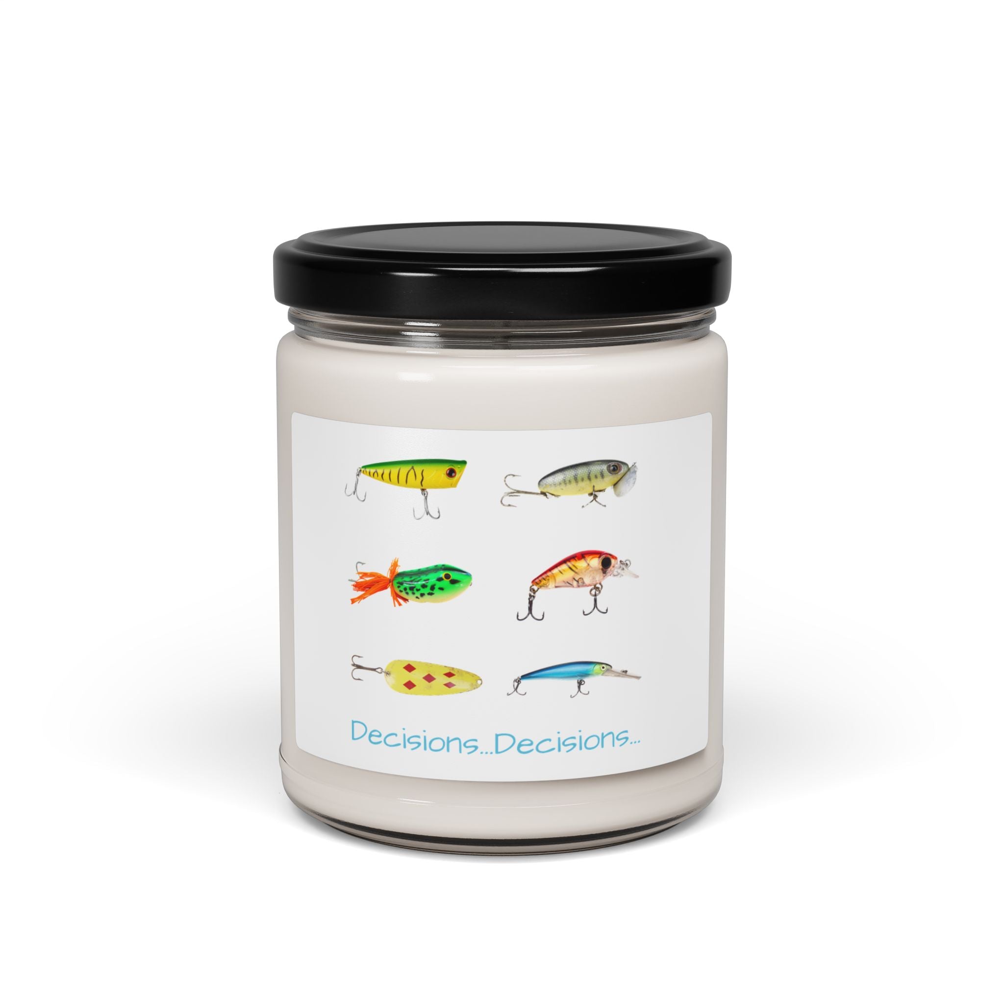 Fishing-Themed Scented Soy Candle - "Decisions...Decisions"
