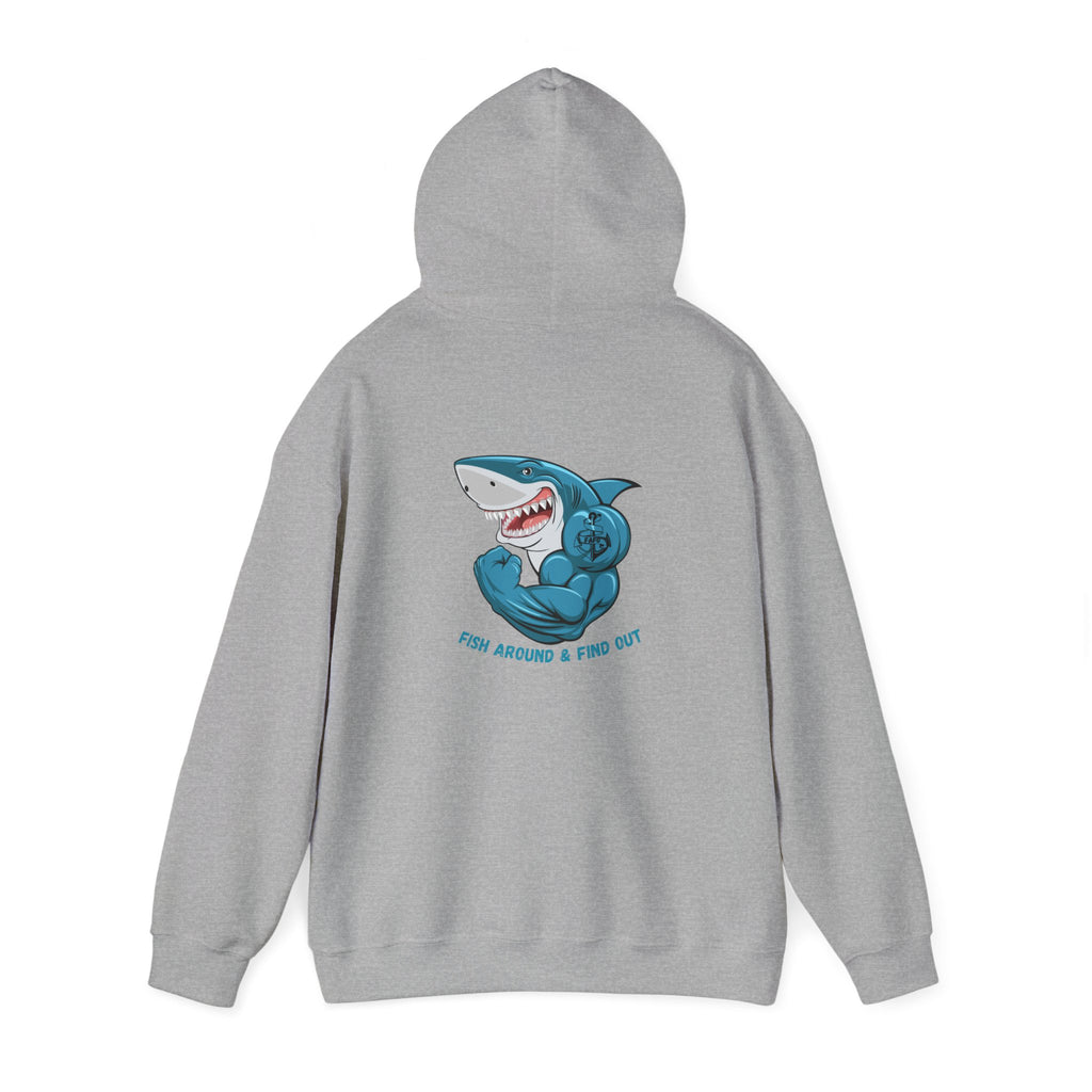 "FAFO - Fish Around and Find Out" Shark Unisex Heavy Blend™ Hooded Sweatshirt - Fun & Casual Streetwear