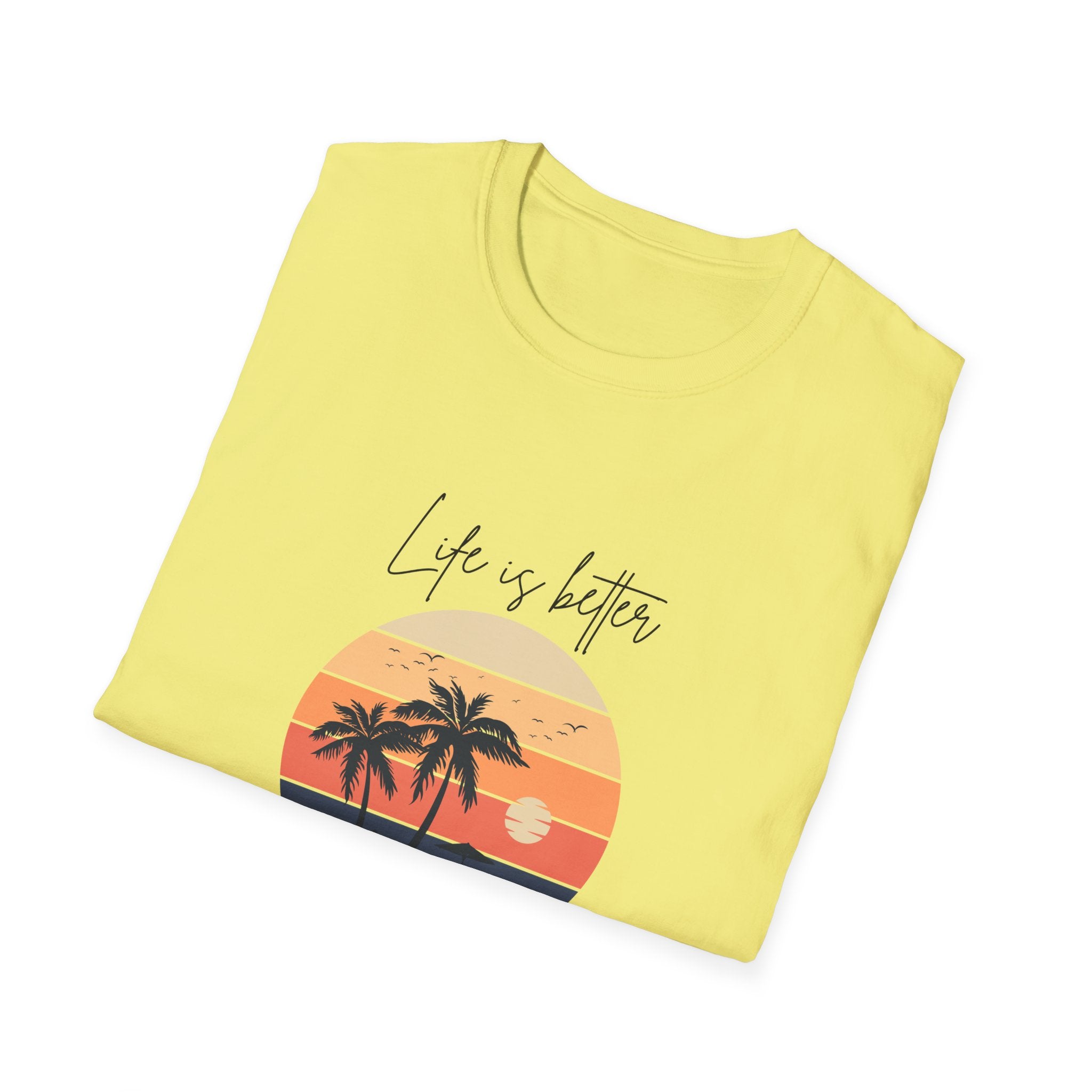 Life is Better @ The Beach Unisex Softstyle T-Shirt
