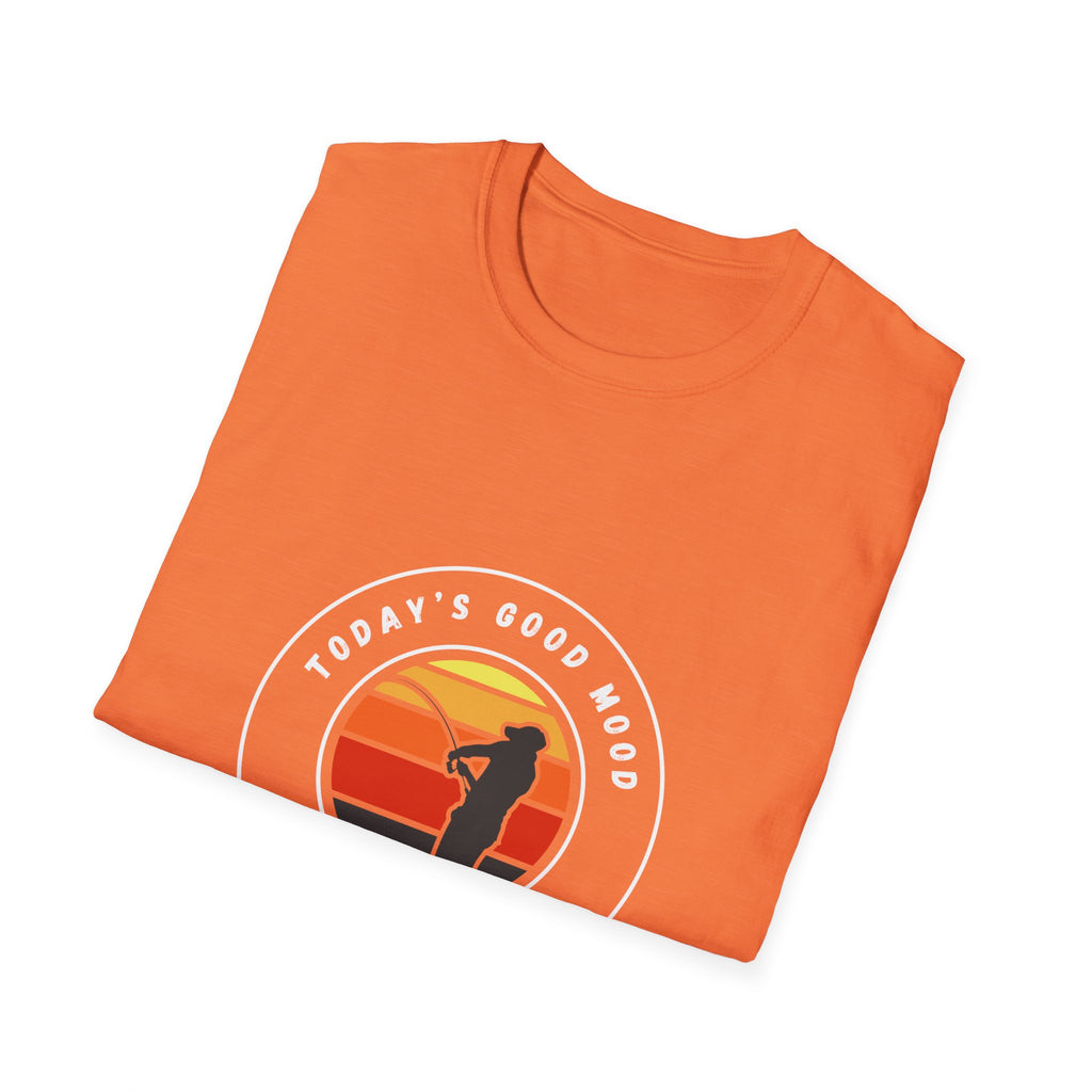 "Today's Good Mood Is Sponsored By Fishing" Unisex Softstyle T-Shirt.