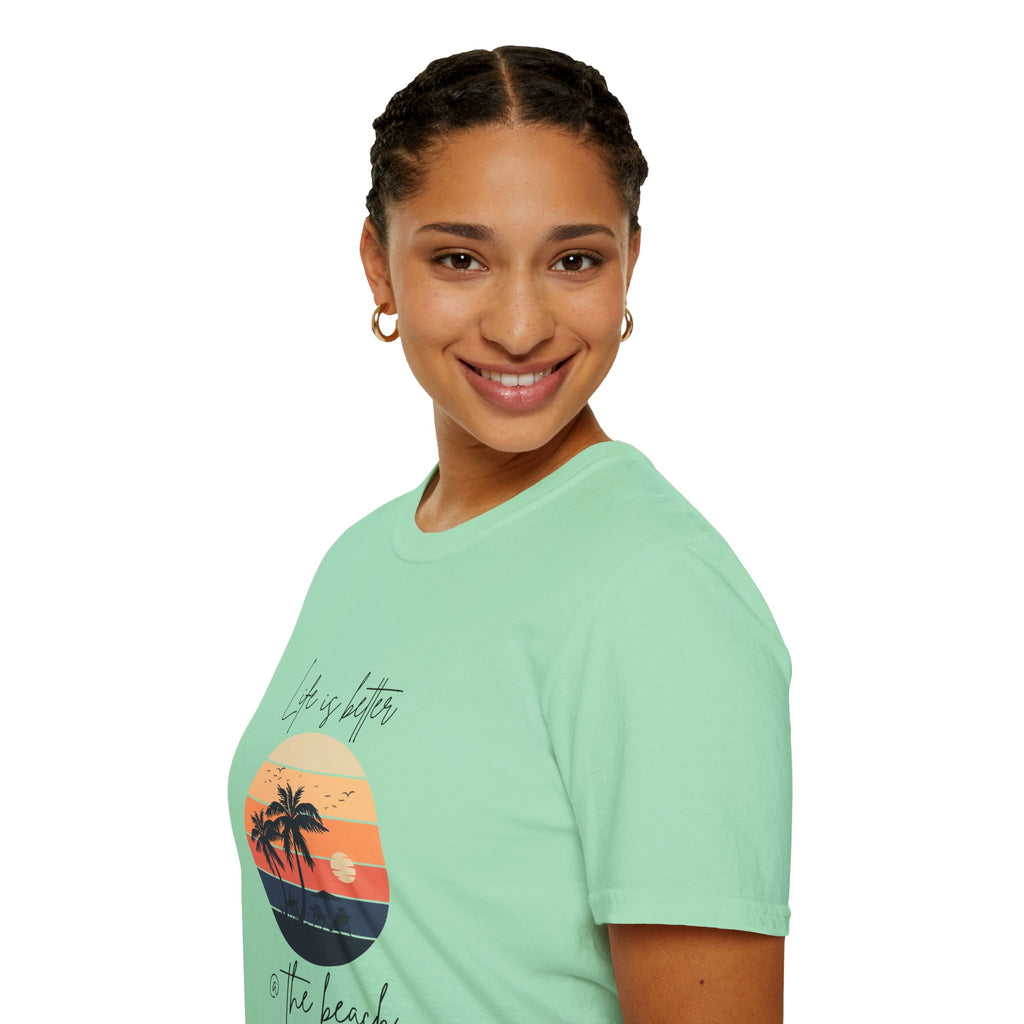 Life is Better @ The Beach Unisex Softstyle T-Shirt