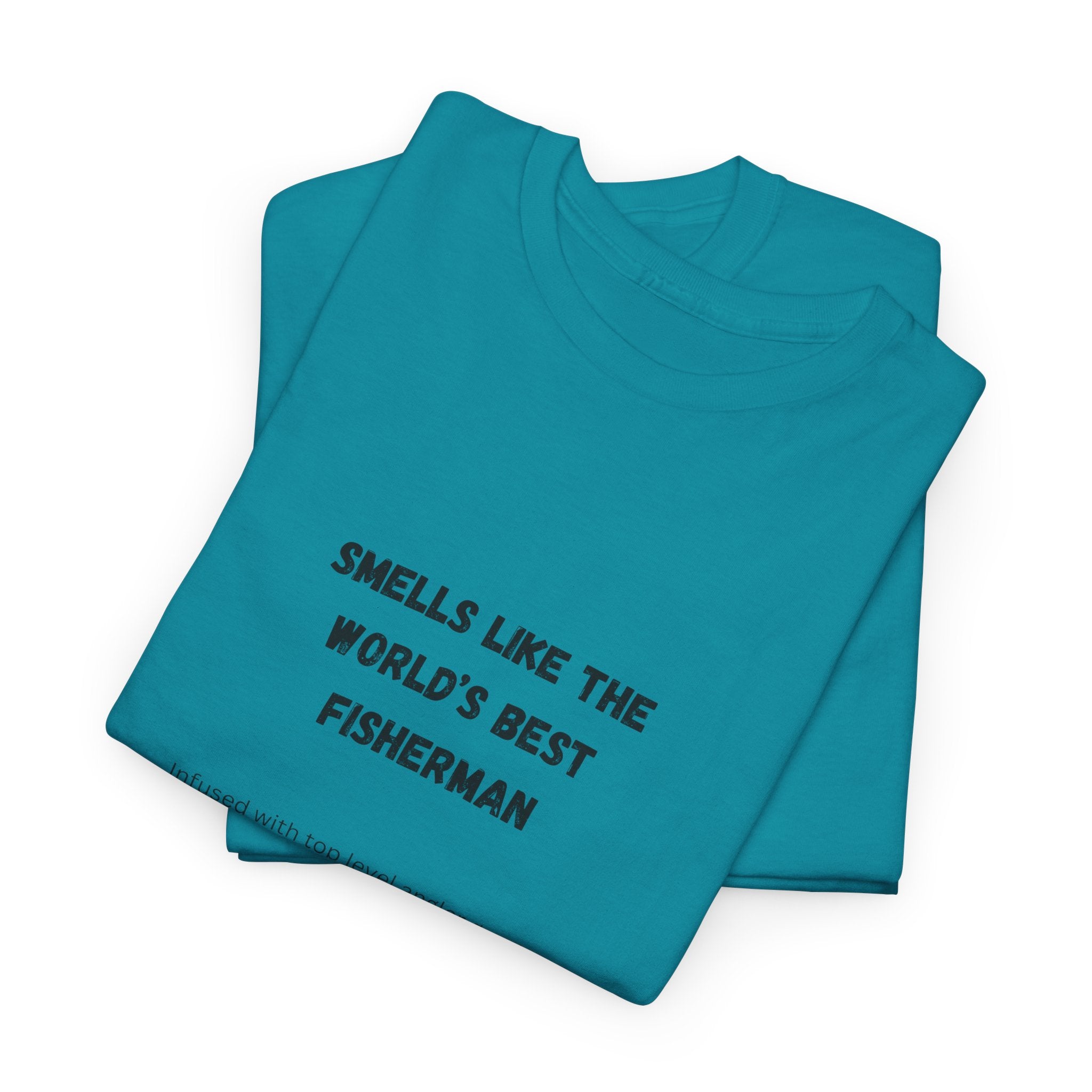"Smells Like the World's Best Fisherman" Unisex Heavy Cotton Tee - Perfect Fishing Gift