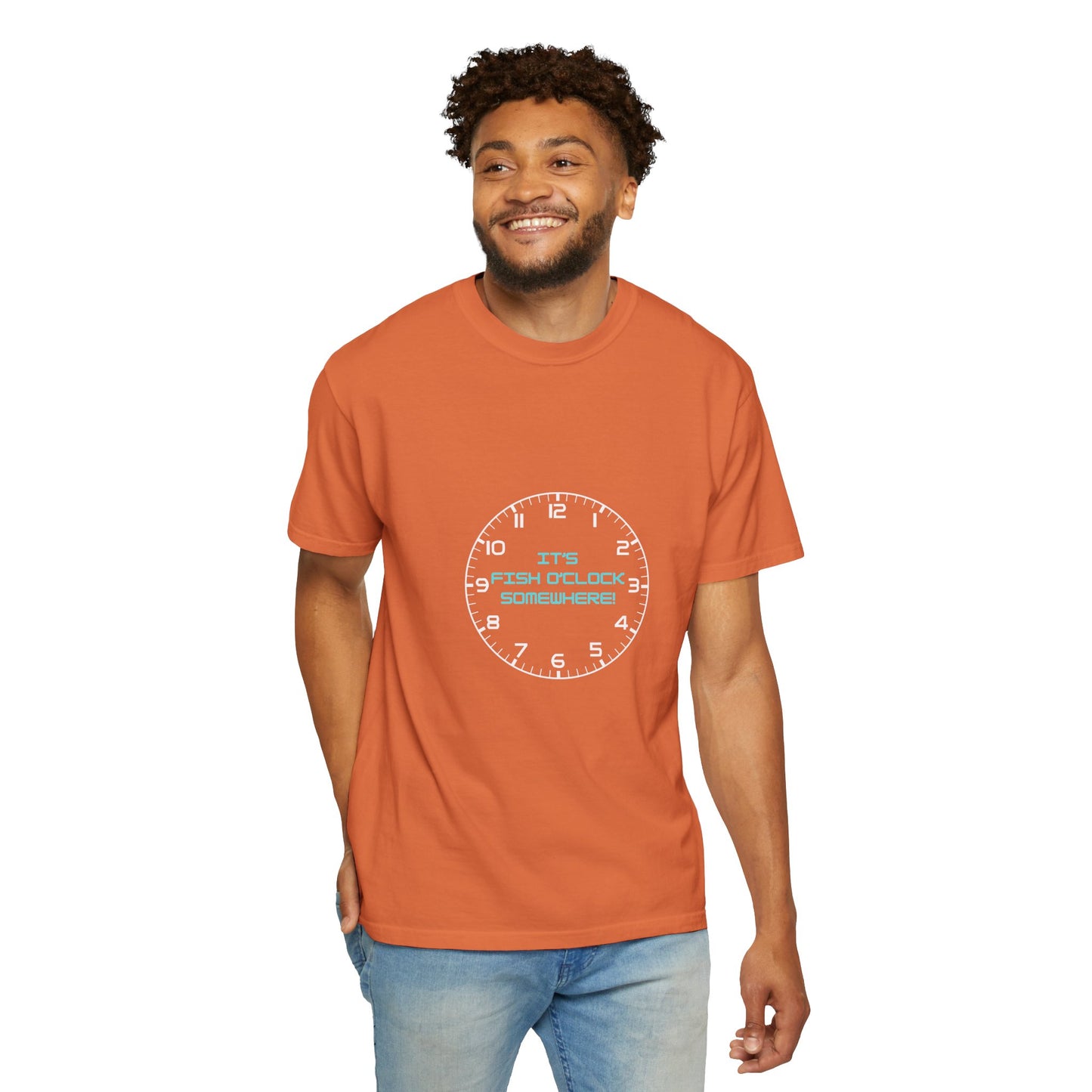 Unisex "It's Fish O'Clock Somewhere!" T-Shirt - Fun Garment-Dyed Tee for Fishing Lovers