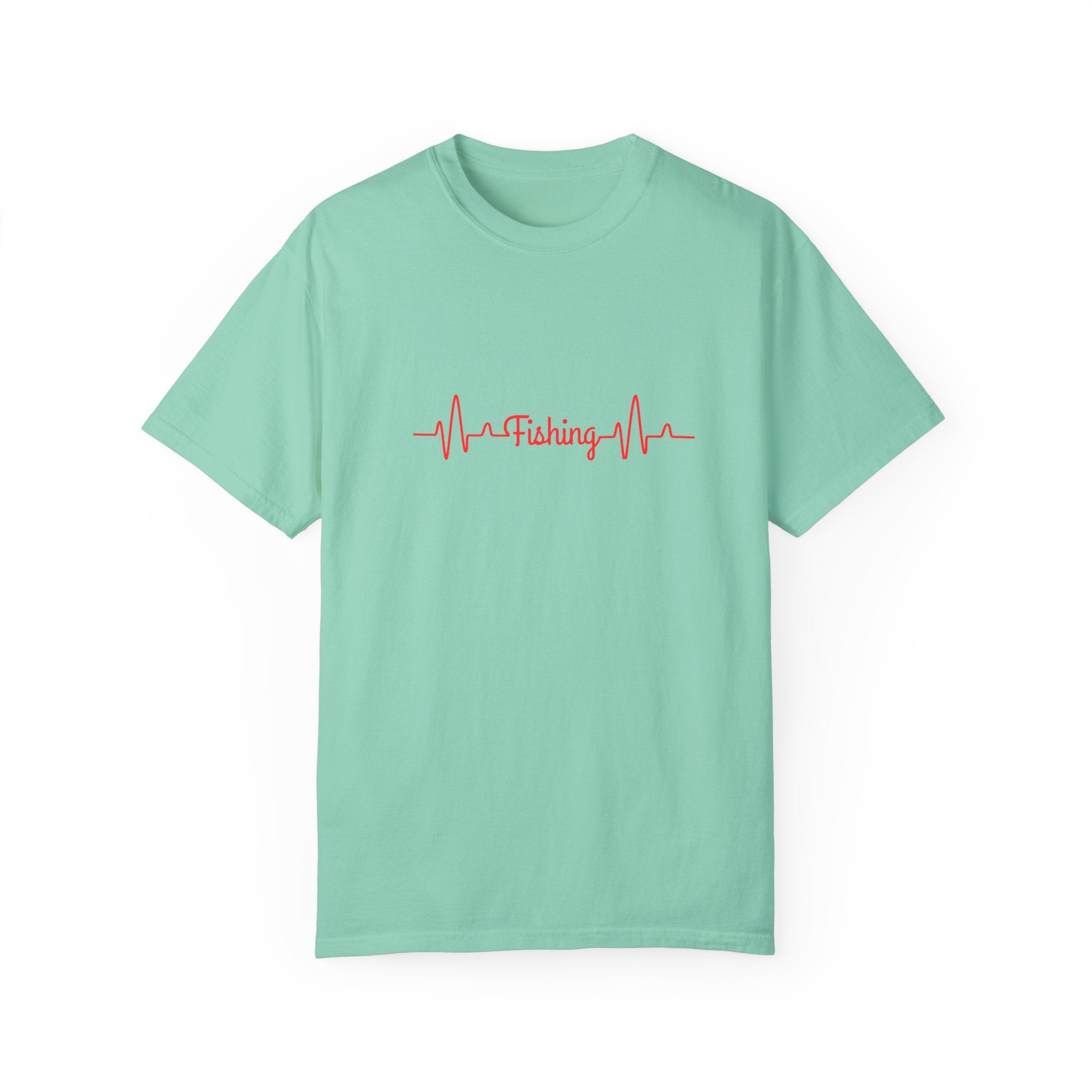 "Fishing Heartbeat" Unisex Garment-Dyed T-Shirt