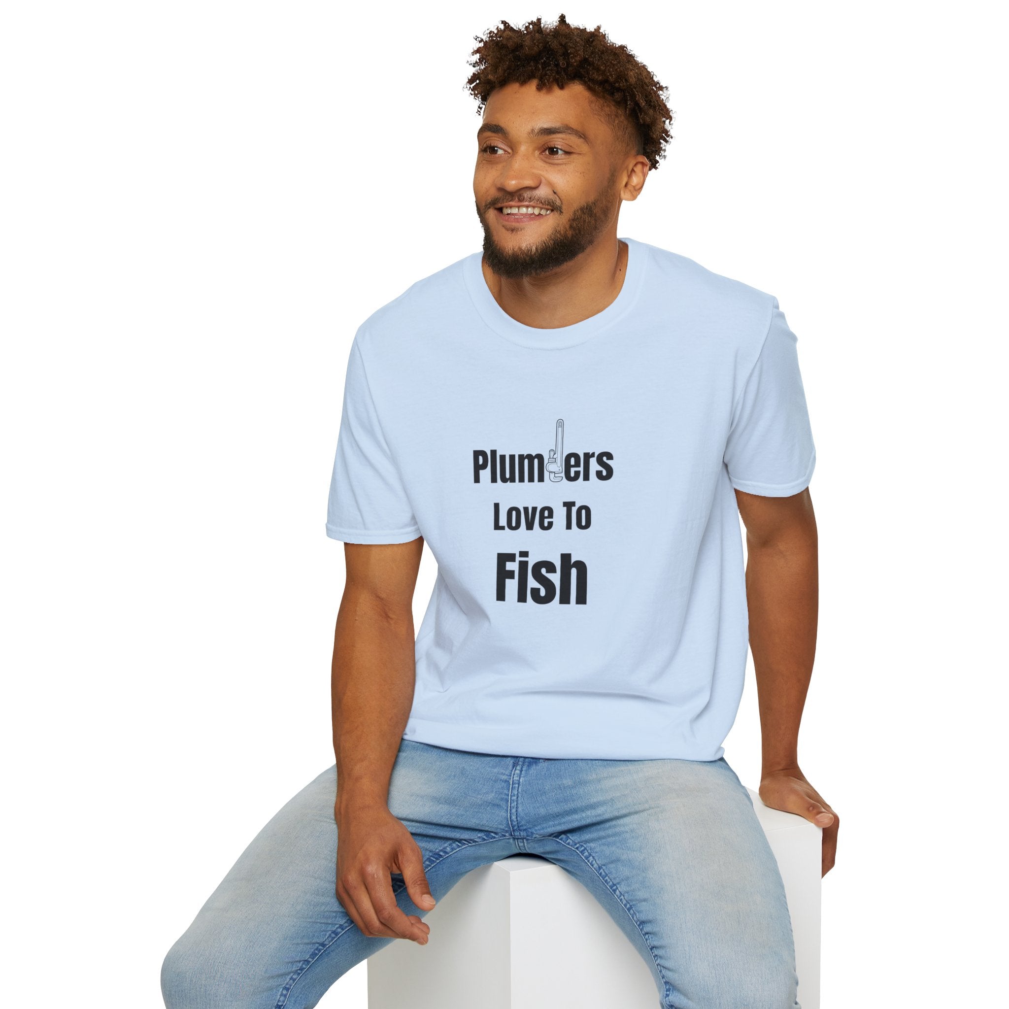 Plumbers Love To Fish T-Shirt — Funny Plumbing Fisherman Tee