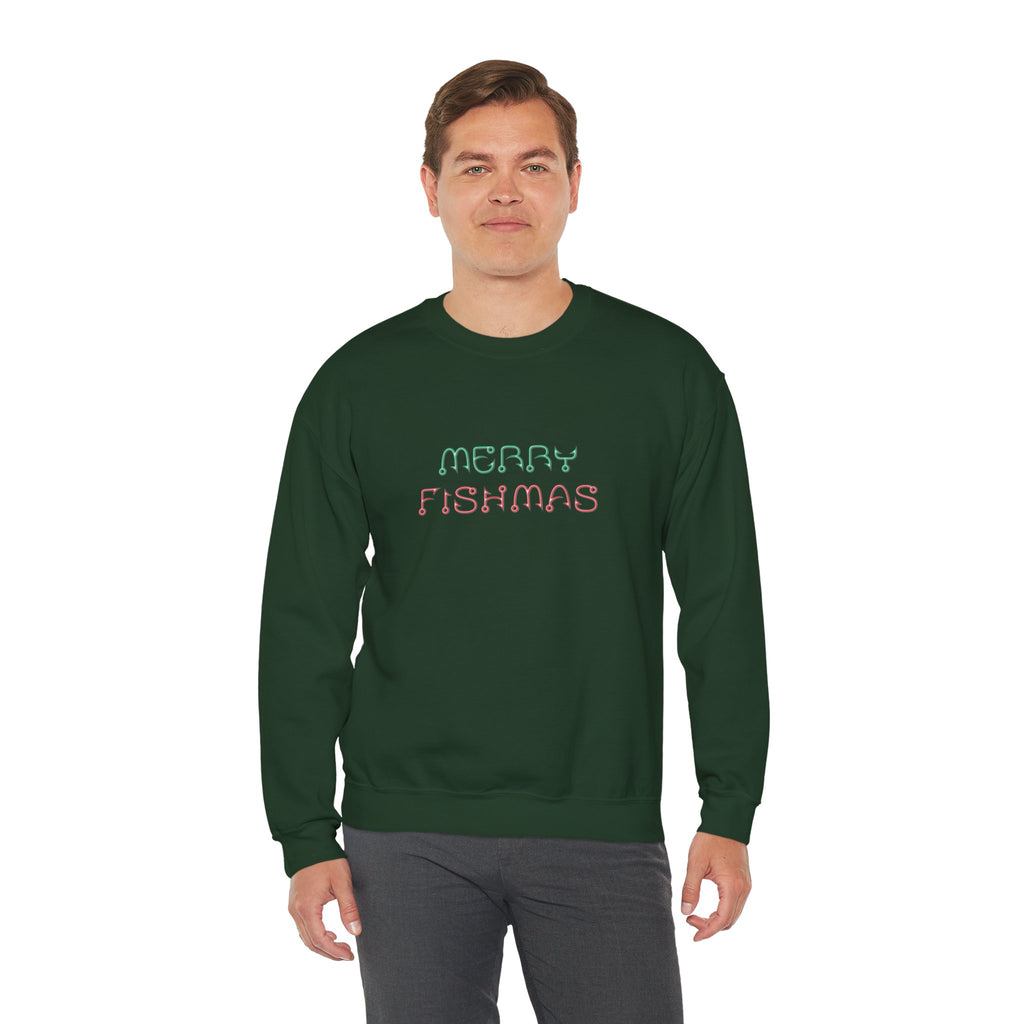 Sweatshirt — "Merry Fishmas" Pastel Holiday Crewneck