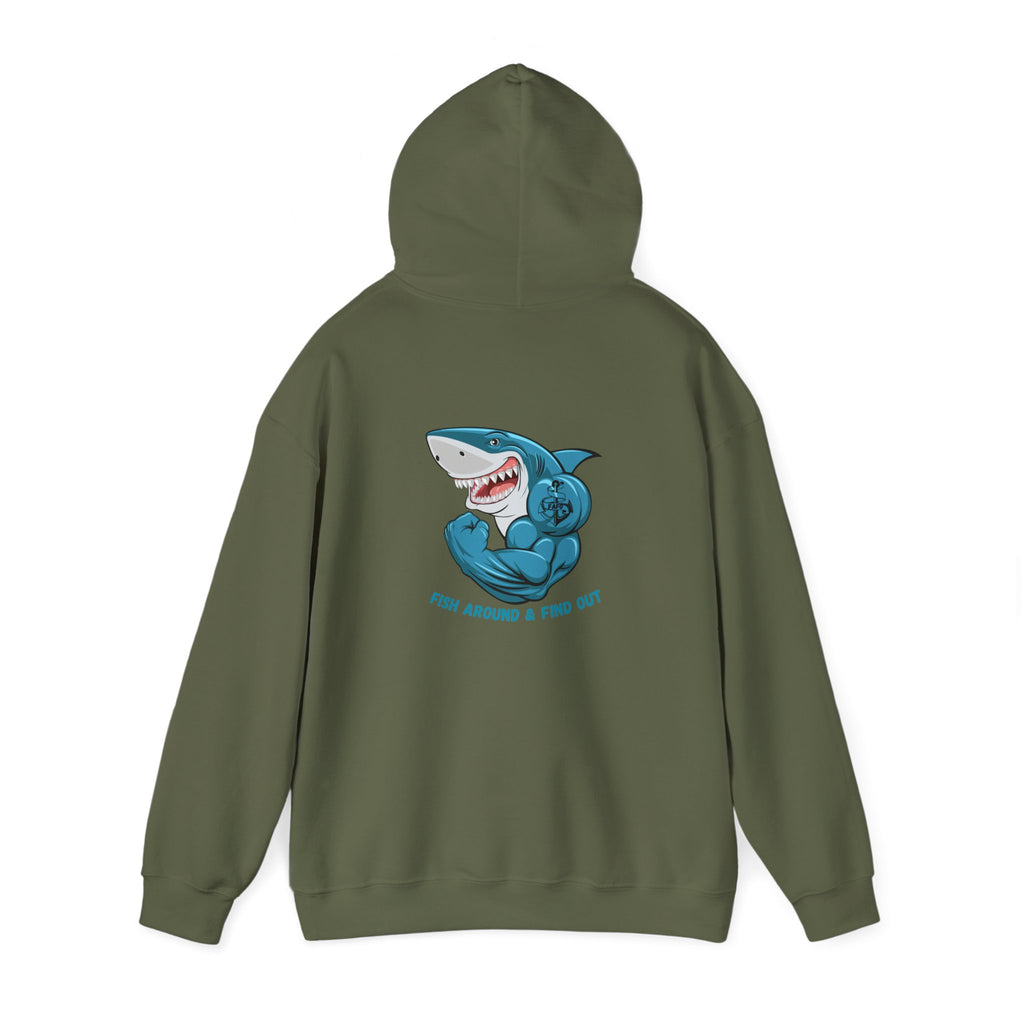 "FAFO - Fish Around and Find Out" Shark Unisex Heavy Blend™ Hooded Sweatshirt - Fun & Casual Streetwear