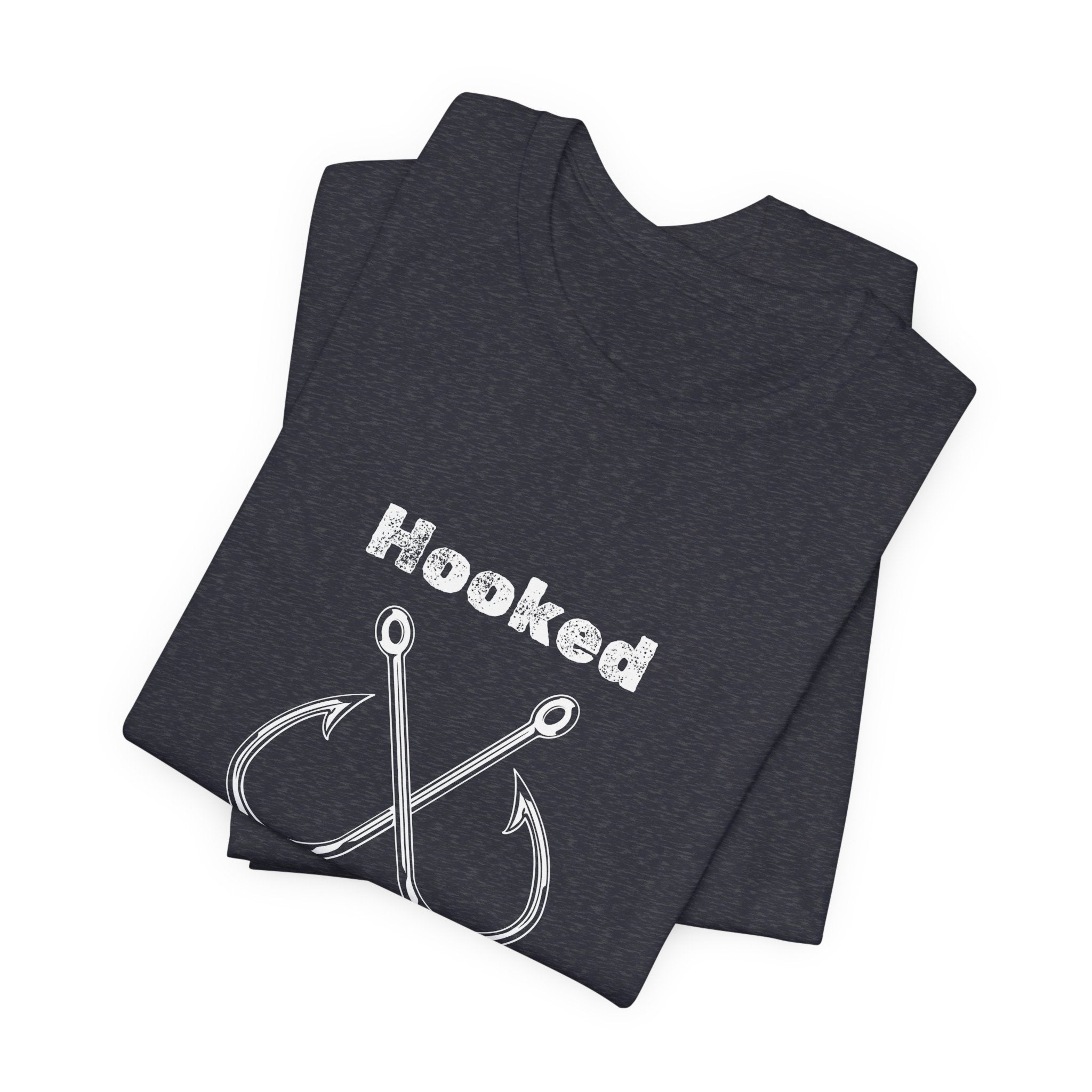 "Hooked for Life" Fishing Tee - Unisex Short Sleeve Shirt Express Delivery available.