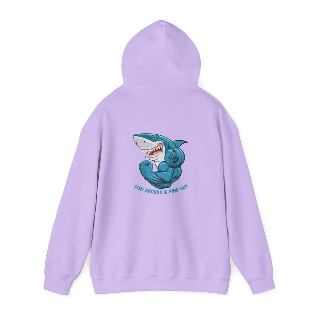 "FAFO - Fish Around and Find Out" Shark Unisex Heavy Blend™ Hooded Sweatshirt - Fun & Casual Streetwear