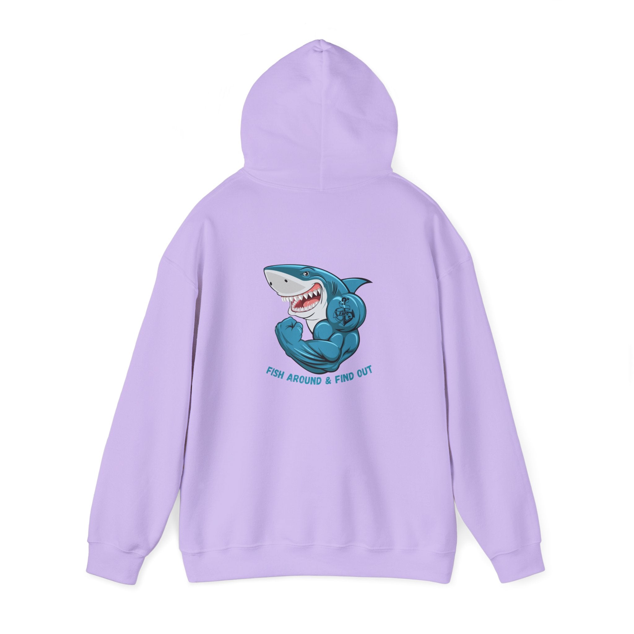 "FAFO - Fish Around and Find Out" Shark Unisex Heavy Blend™ Hooded Sweatshirt - Fun & Casual Streetwear