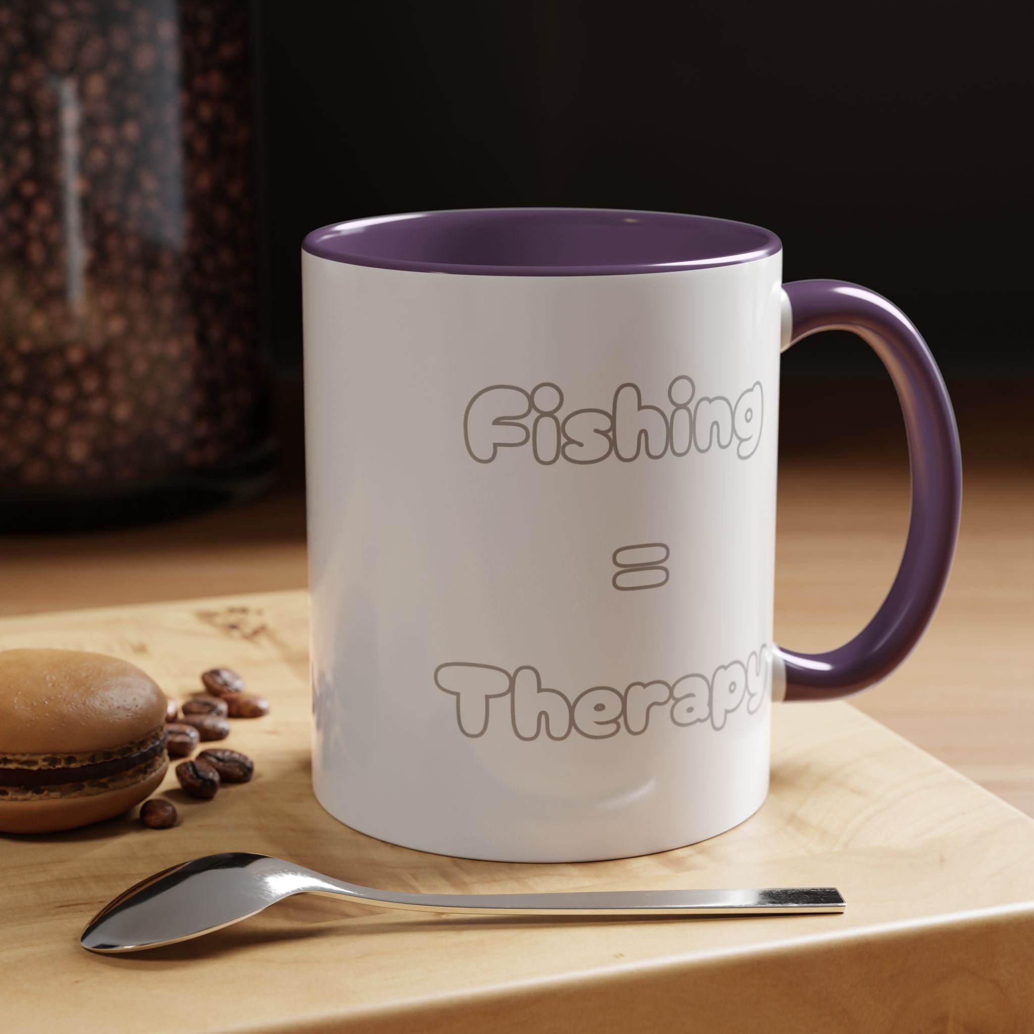 "Fishing = Therapy" Accent Coffee Mug (11, 15oz)