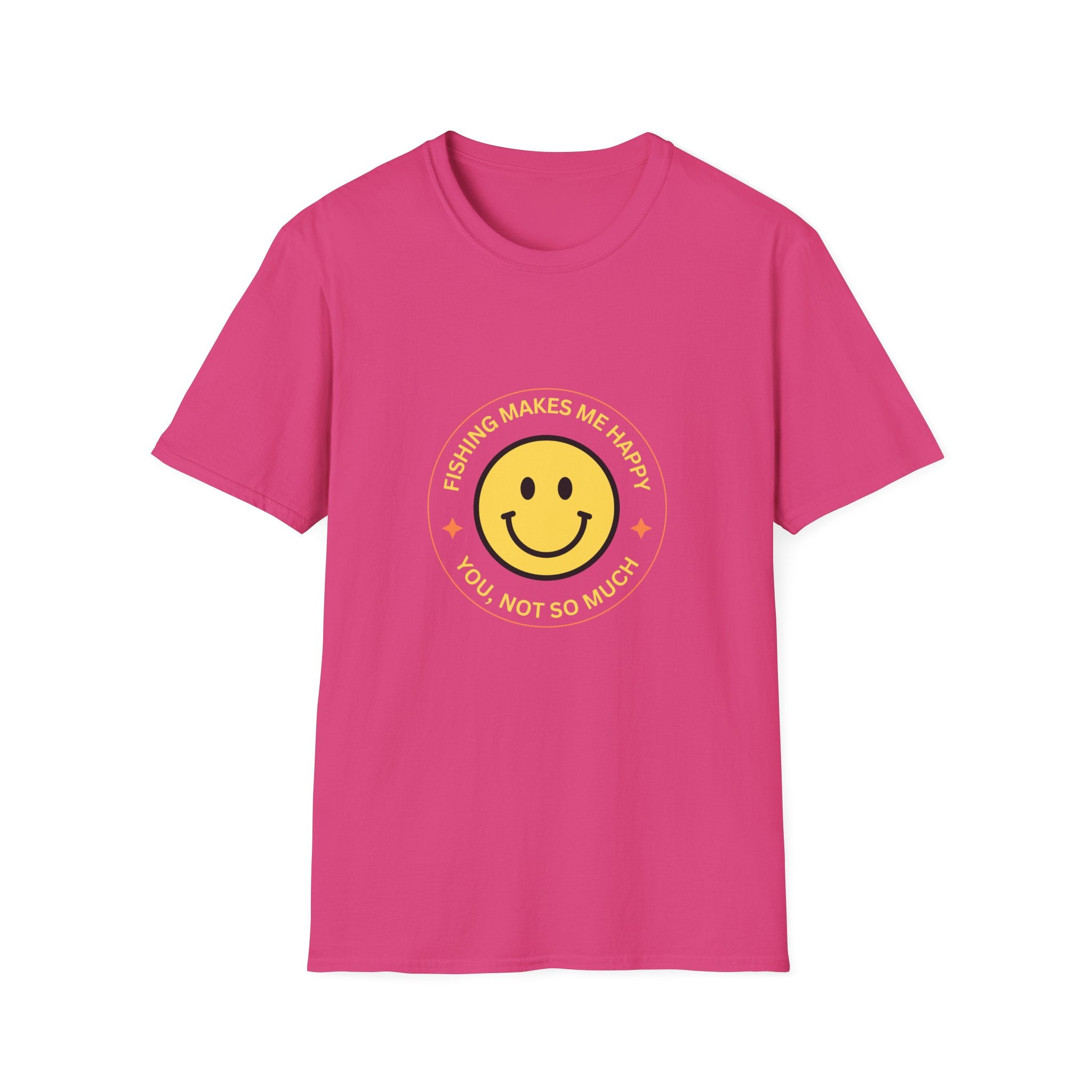 "Fishing Makes Me Happy" Unisex Softstyle T-Shirt