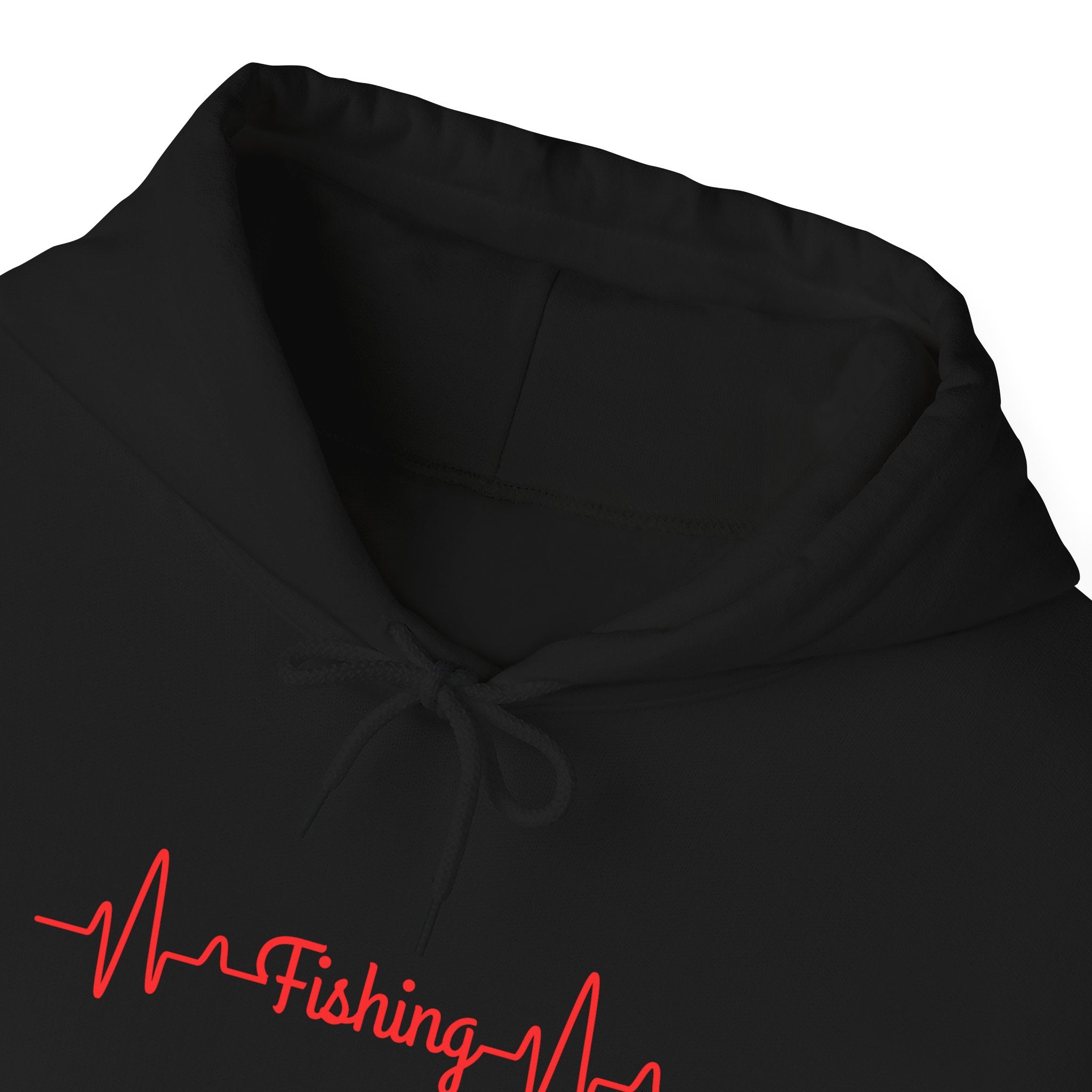 "Fishing Heartbeat" Unisex Hooded Sweatshirt