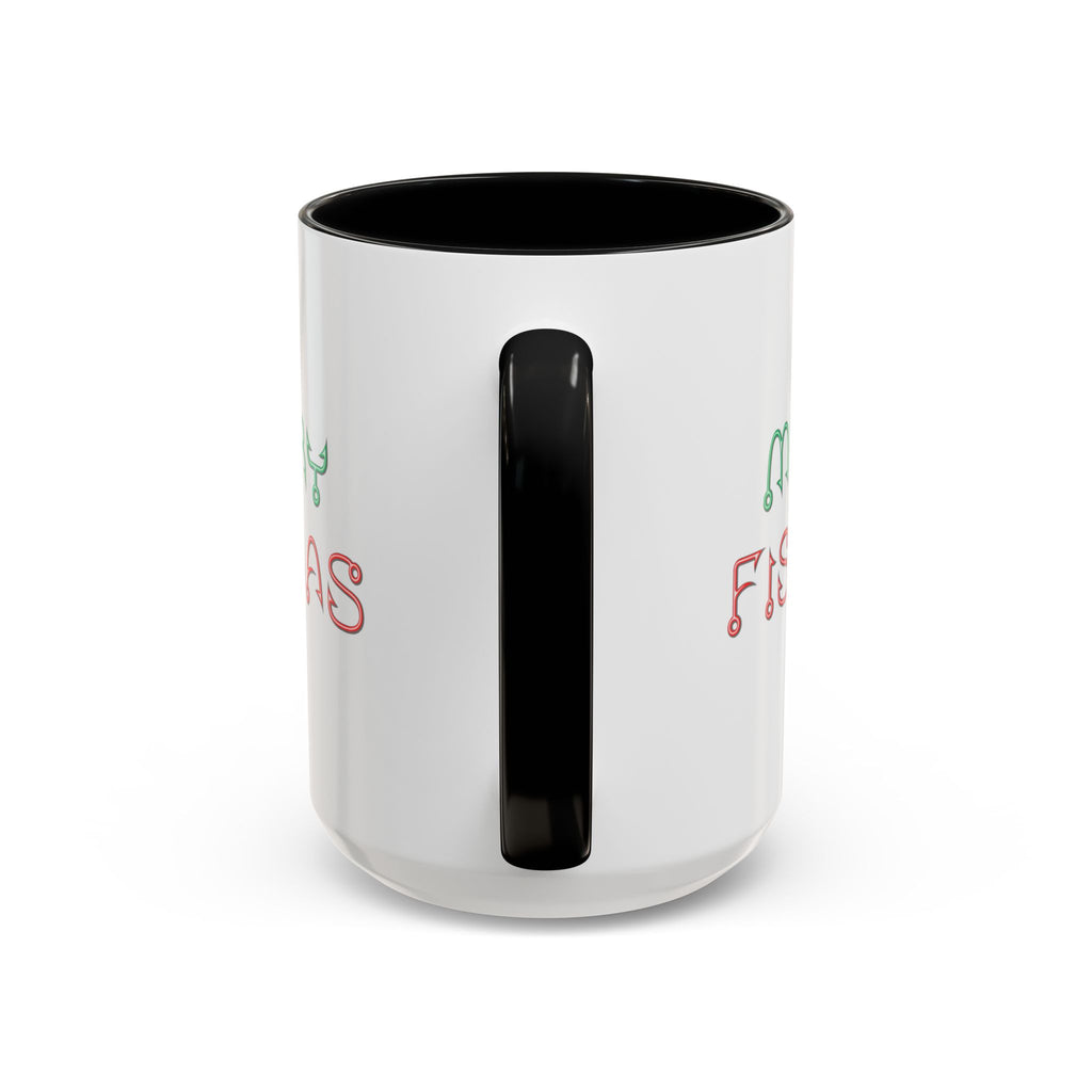 Merry Fishmas Coffee Mug — Funny Holiday Fishing Gift (11/15 oz)