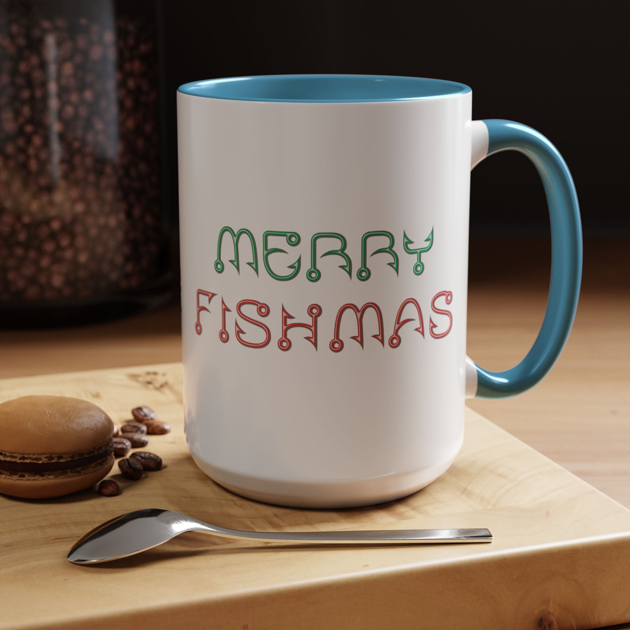 Merry Fishmas Coffee Mug — Funny Holiday Fishing Gift (11/15 oz)