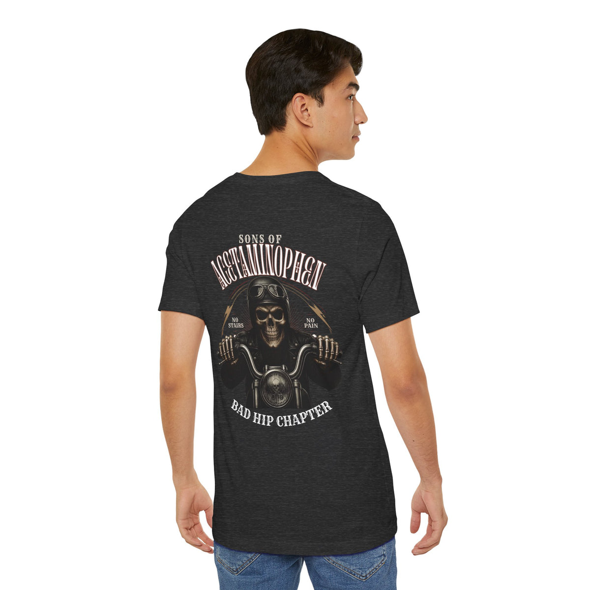 Skull Biker Tee — "Sons of Acetaminophen" Motorcycle T‑Shirt