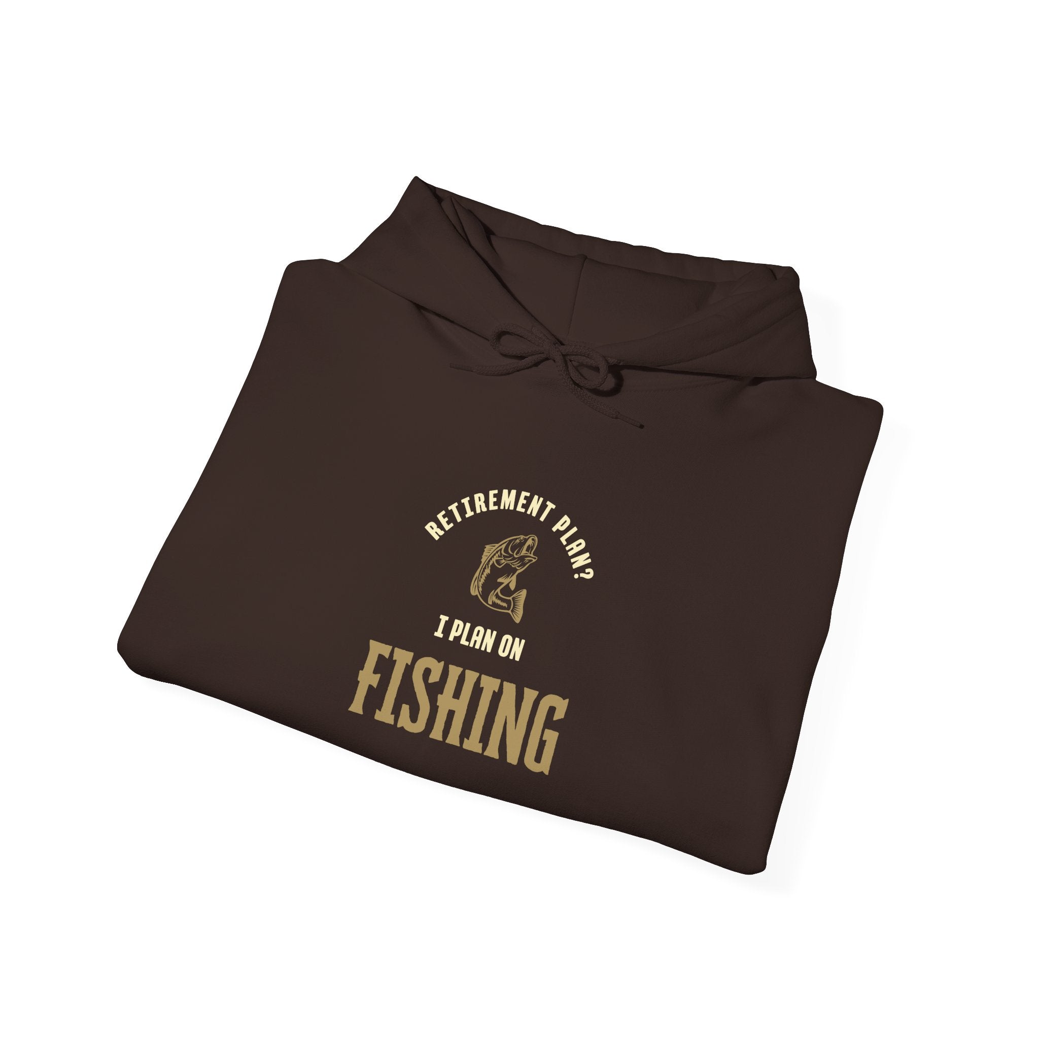 Fishing Enthusiast Hoodie – "Retirement Plan? I Plan on Fishing" Unisex Heavy Blend Sweatshirt