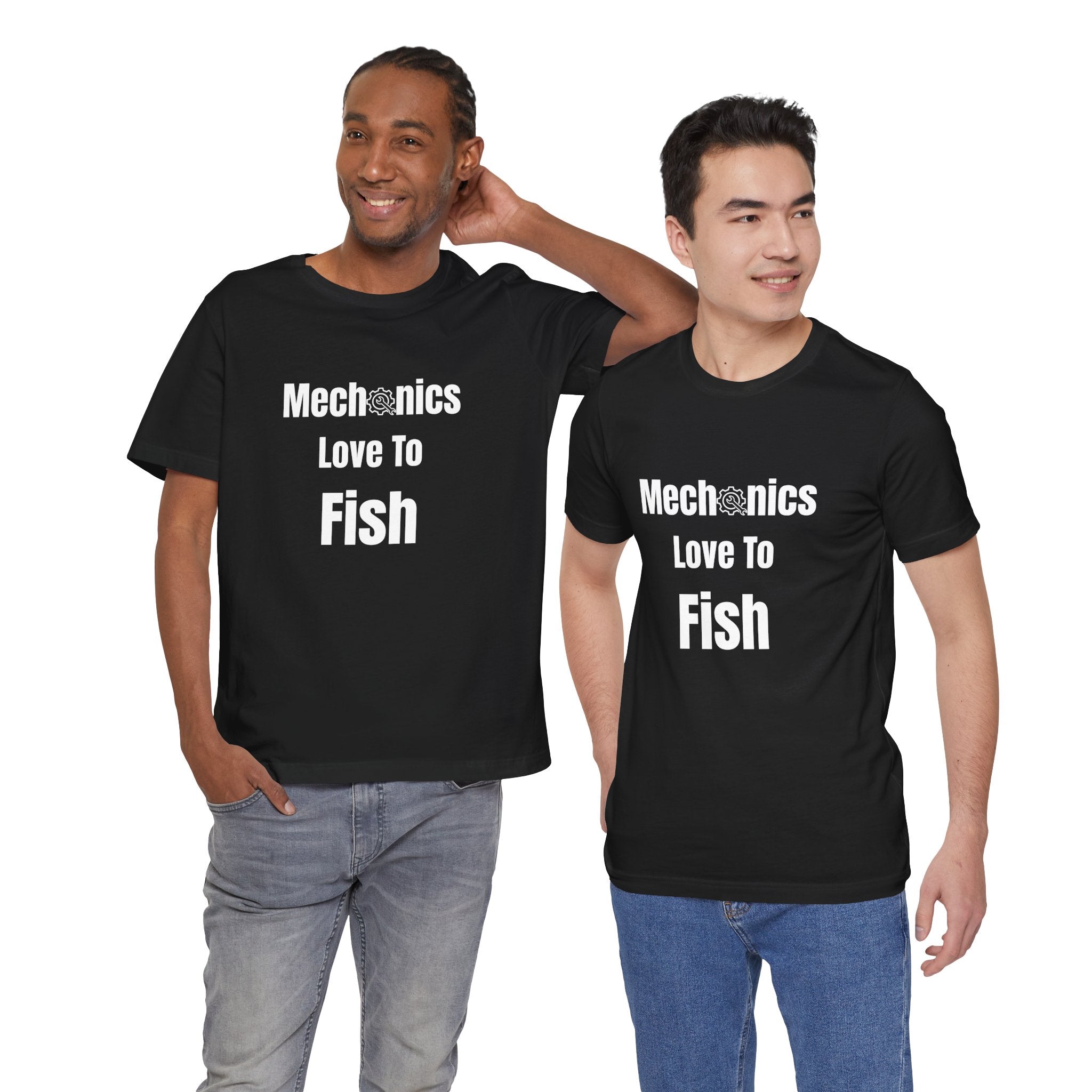 Mechanics Love to Fish T-Shirt — Funny Fishing Tee for Mechanics, Dad Gift