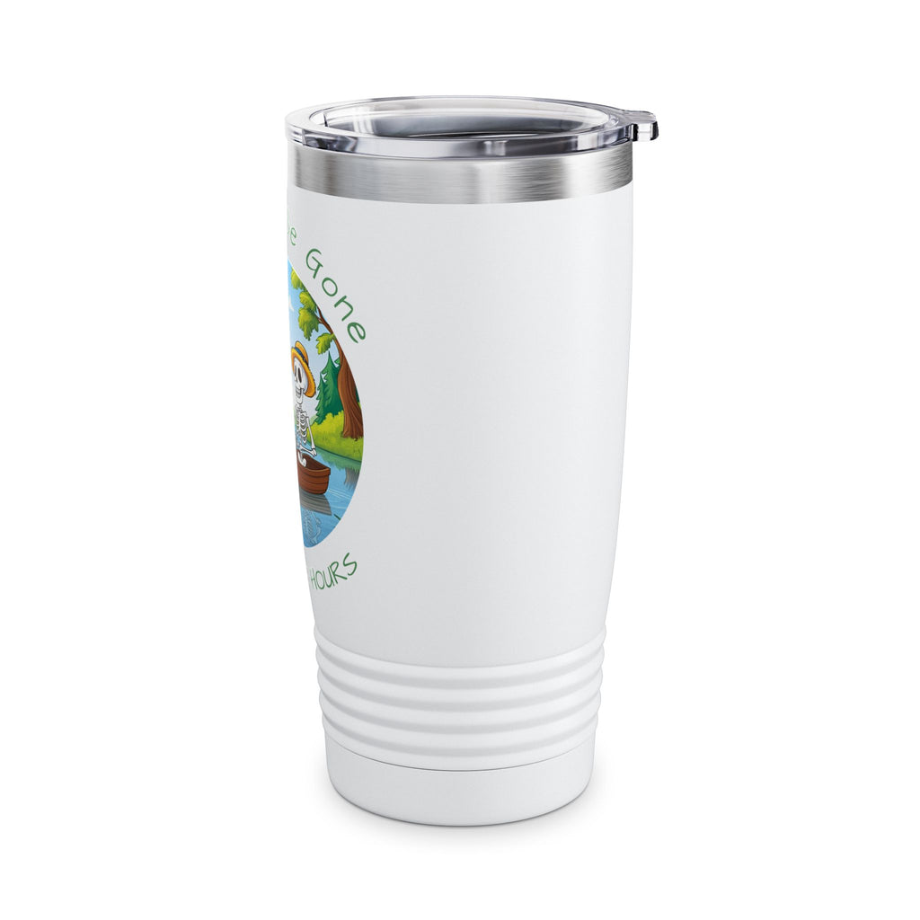 "I'll Only Be Gone A Couple Hours" Funny Fishing Insulated Travel Mug — Gift for Anglers