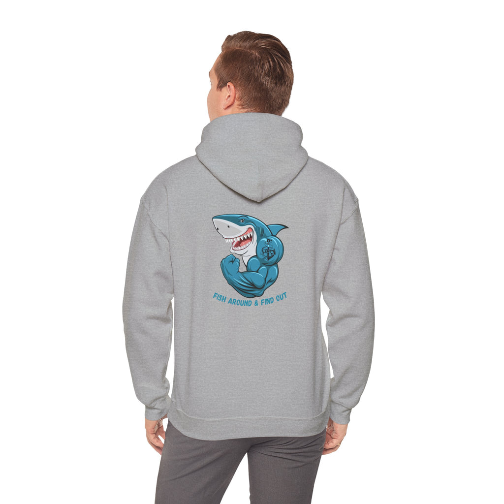 "FAFO - Fish Around and Find Out" Shark Unisex Heavy Blend™ Hooded Sweatshirt - Fun & Casual Streetwear